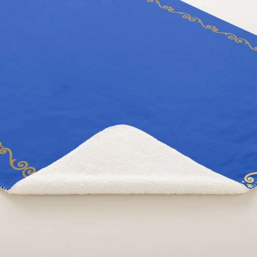 Sherpa Blanket-Princess Blue Custom Monogram Sherpadecke (3/4)
