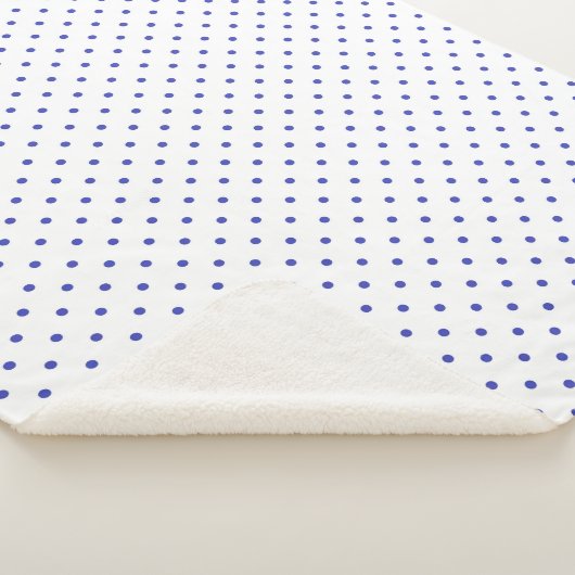 Sherpa Blanket (Small) - Blue Dots Pattern Sherpadecke (3/4)