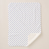 Sherpa Blanket (Small) - Blue Dots Pattern Sherpadecke (Vorderseite)