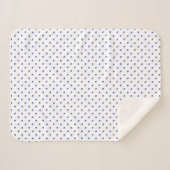 Sherpa Blanket (Small) - Blue Dots Pattern Sherpadecke (Vorderseite (Horizontal))
