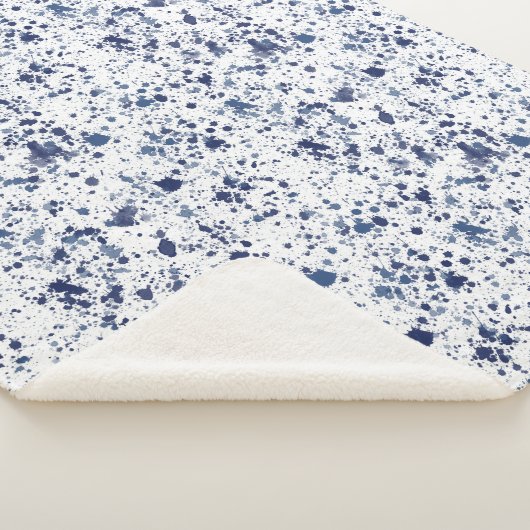 Sherpa Blanket (Small) - Blue & Grey Pattern Sherpadecke (3/4)