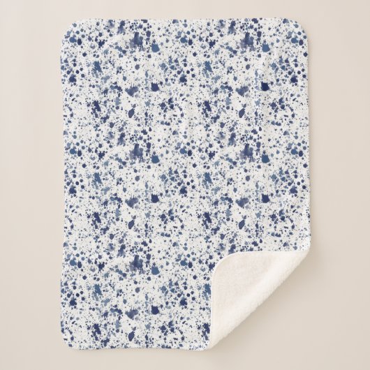 Sherpa Blanket (Small) - Blue & Grey Pattern Sherpadecke (Vorderseite)