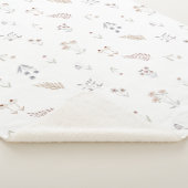 Sherpa Blanket (Small) - Floral Pattern Sherpadecke (3/4)