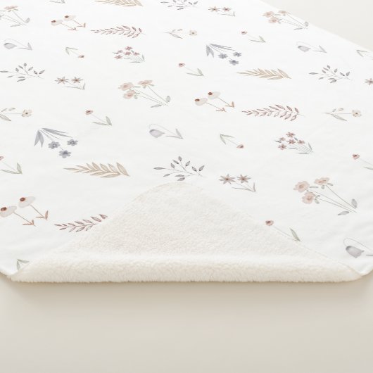 Sherpa Blanket (Small) - Floral Pattern Sherpadecke (3/4)