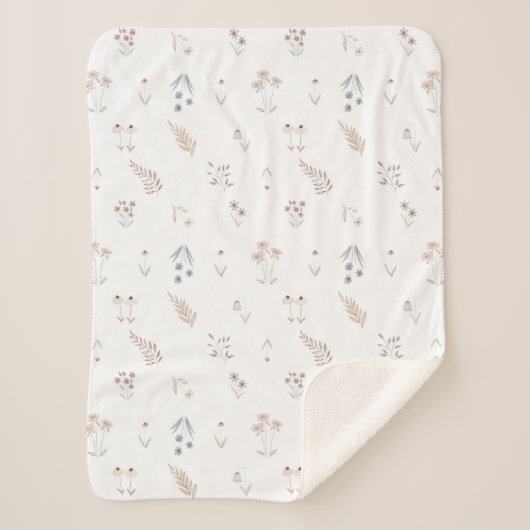 Sherpa Blanket (Small) - Floral Pattern Sherpadecke (Vorderseite)