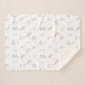 Sherpa Blanket (Small) - Floral Pattern Sherpadecke (Vorderseite (Horizontal))