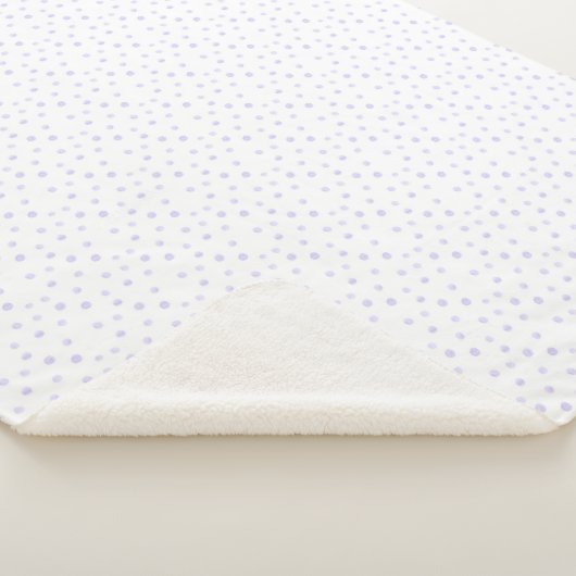 Sherpa Blanket (Small) - Purple Dots Pattern Sherpadecke (3/4)