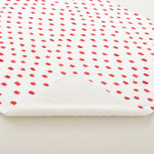 Sherpa Blanket (Small) - Red Dots Pattern Sherpadecke (3/4)