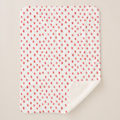 Sherpa Blanket (Small) - Red Dots Pattern Sherpadecke (Vorderseite)