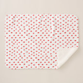 Sherpa Blanket (Small) - Red Dots Pattern Sherpadecke (Vorderseite (Horizontal))