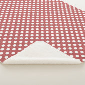 Sherpa Blanket (Small) - Red & White Dots Pattern Sherpadecke (3/4)