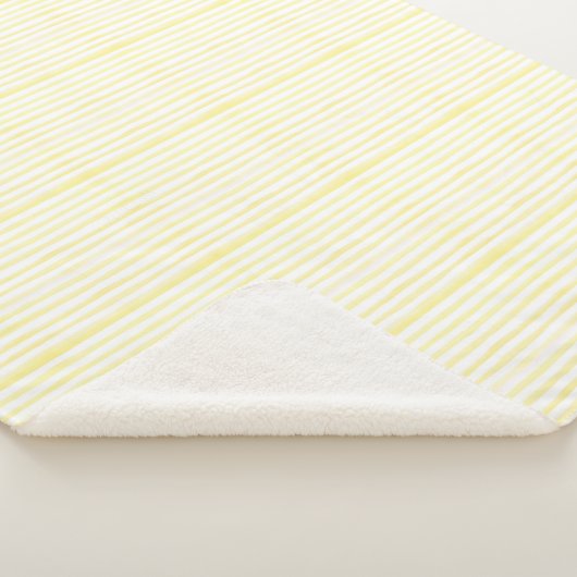 Sherpa Blanket (Small) - Yellow Stripes Pattern Sherpadecke (3/4)