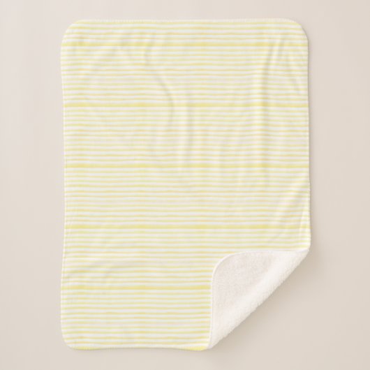 Sherpa Blanket (Small) - Yellow Stripes Pattern Sherpadecke (Vorderseite)