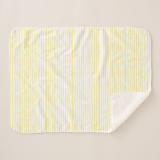 Sherpa Blanket (Small) - Yellow Stripes Pattern Sherpadecke (Vorderseite (Horizontal))