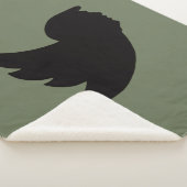 SHERPA BLANKET - T BIRD DESIGN - GRÜN/SCHWARZ SHERPADECKE (3/4)