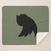 SHERPA BLANKET - T BIRD DESIGN - GRÜN/SCHWARZ SHERPADECKE (Vorderseite (Horizontal))