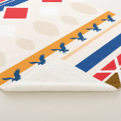 Sherpa Blanket - Teepee Colourful Design Sherpadecke (3/4)