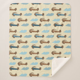 Sherpa Blanket Toy Airplane Sherpadecke