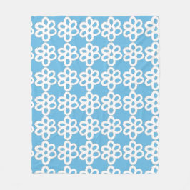 Sherpa Blanket, weißes Spitzen, florales Muster Fleecedecke