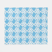 Sherpa Blanket, weißes Spitzen, florales Muster Fleecedecke (Vorderseite (Horizontal))