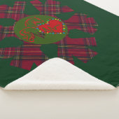 Sherpa Blanket with Plaid Snowflake  Sherpadecke (3/4)