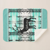 Sherpa Blanket-Yellowstone Hirsch Sherpadecke (Vorderseite (Horizontal))
