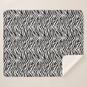 Sherpa Blanket-Zebra Print Sherpadecke (Vorderseite (Horizontal))