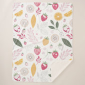 Sherpa BlanketCozy Fruit Garden – Large Sherpa Bla Sherpadecke (Vorderseite)