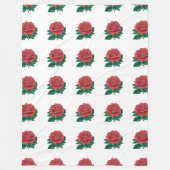 Sherpa Blankets rote Blume Fleecedecke (Vorderseite)