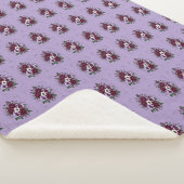 Sherpa-Decke Douceur – Veilchenstrauß Sherpadecke (3/4)