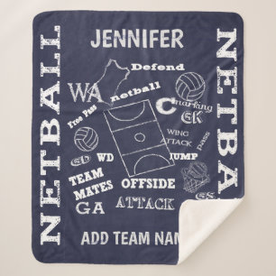 Sherpa-Decke im Stil eines Netball-Spielers Sherpadecke