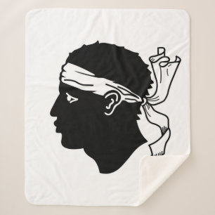 Sherpa Decke mit Flagge von Korsika Sherpadecke