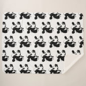 Sherpa Decke-Schwarze und weiße Kuh Sherpadecke (Vorderseite (Horizontal))