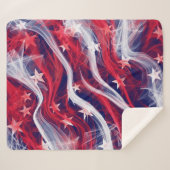 Sherpa-Decke unter amerikanischer Flagge Sherpadecke (Vorderseite (Horizontal))