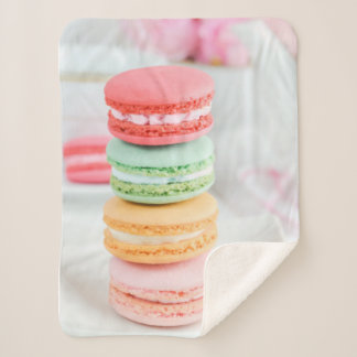 sherpa fleece blanket macarons sherpadecke