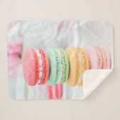 sherpa fleece blanket macarons sherpadecke (Vorderseite (Horizontal))
