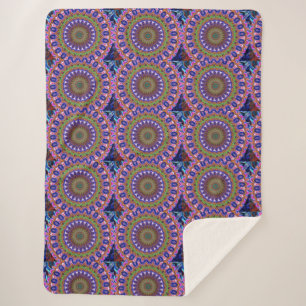 Sherpa mandela lila Hippie-Decke Sherpadecke