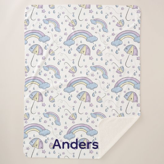 Sherpa Rainbow Blanket Sherpadecke (Vorderseite)