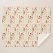 Sherpa Throw Blanket-Medium Elfenbeinhühner Sherpadecke (Vorderseite (Horizontal))