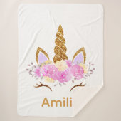 Sherpa Unicorn Blanket Sherpadecke (Vorderseite)