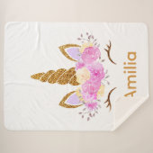 Sherpa Unicorn Blanket Sherpadecke (Vorderseite (Horizontal))
