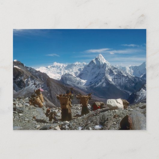 Sherpanis mit Kletterlasten Postkarte (Vorderseite)
