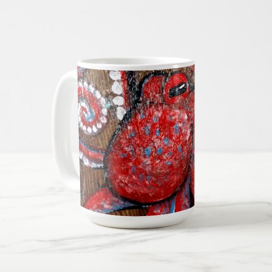 Sherrie's Locker Orange Octopus Tasse (Vorderseite Links)