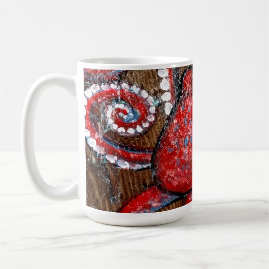 Sherrie's Locker Orange Octopus Tasse (Links)