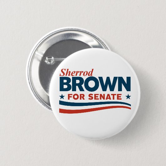 Sherrod Brown Button (Vorne & Hinten)