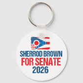 Sherrod Brown for Senate 2026 Election Ohio Flag Schlüsselanhänger (Rückseite)