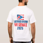 Sherrod Brown for Senate 2026 Election Ohio Flag T-Shirt (Rückseite)