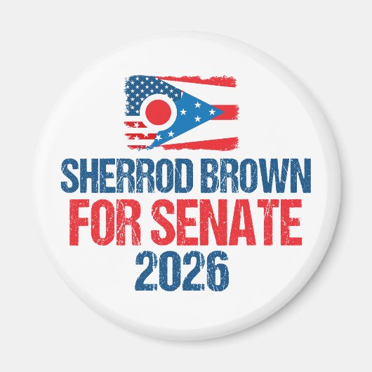 Sherrod Brown für den Senat 2026 Wahl Ohio-Flagge Magnet (Vorne)