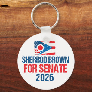 Sherrod Brown für den Senat 2026 Wahl Ohio-Flagge Schlüsselanhänger