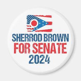 Sherrod Brown für Senat 2024 Wahlkampf Ohio Flag Magnet